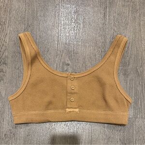 Skims Waffle Knit Henley Bra